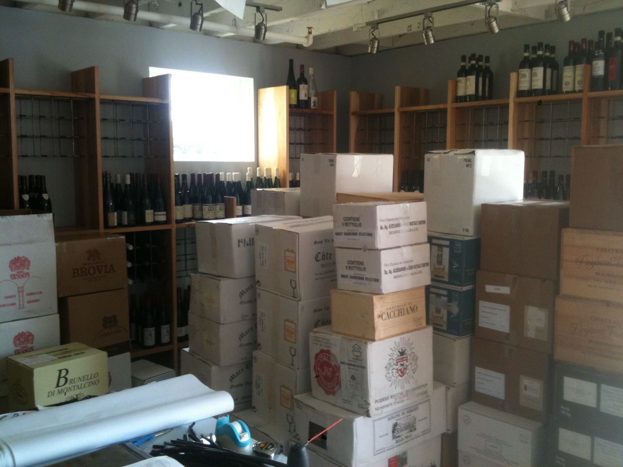A big pile of wine
