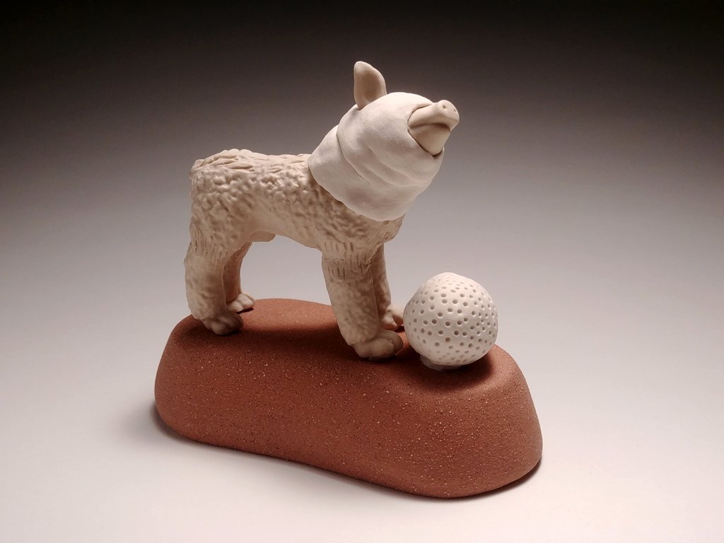 Poodle Pig with Stone, 2023