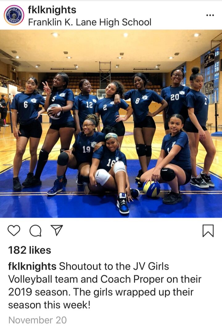 FKL JV Girls Volleyball Team