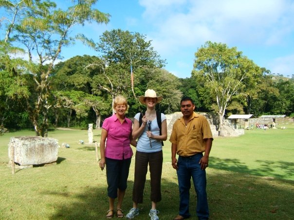 Here I am with my mom (and Nerri, our driver) visiting Mayan ruins in Honduras a few years before she died.