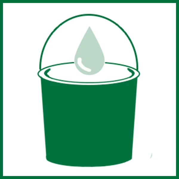 Responsibly Dispose of your Green Cell Foam by Dissolving large pieces in a Bucket