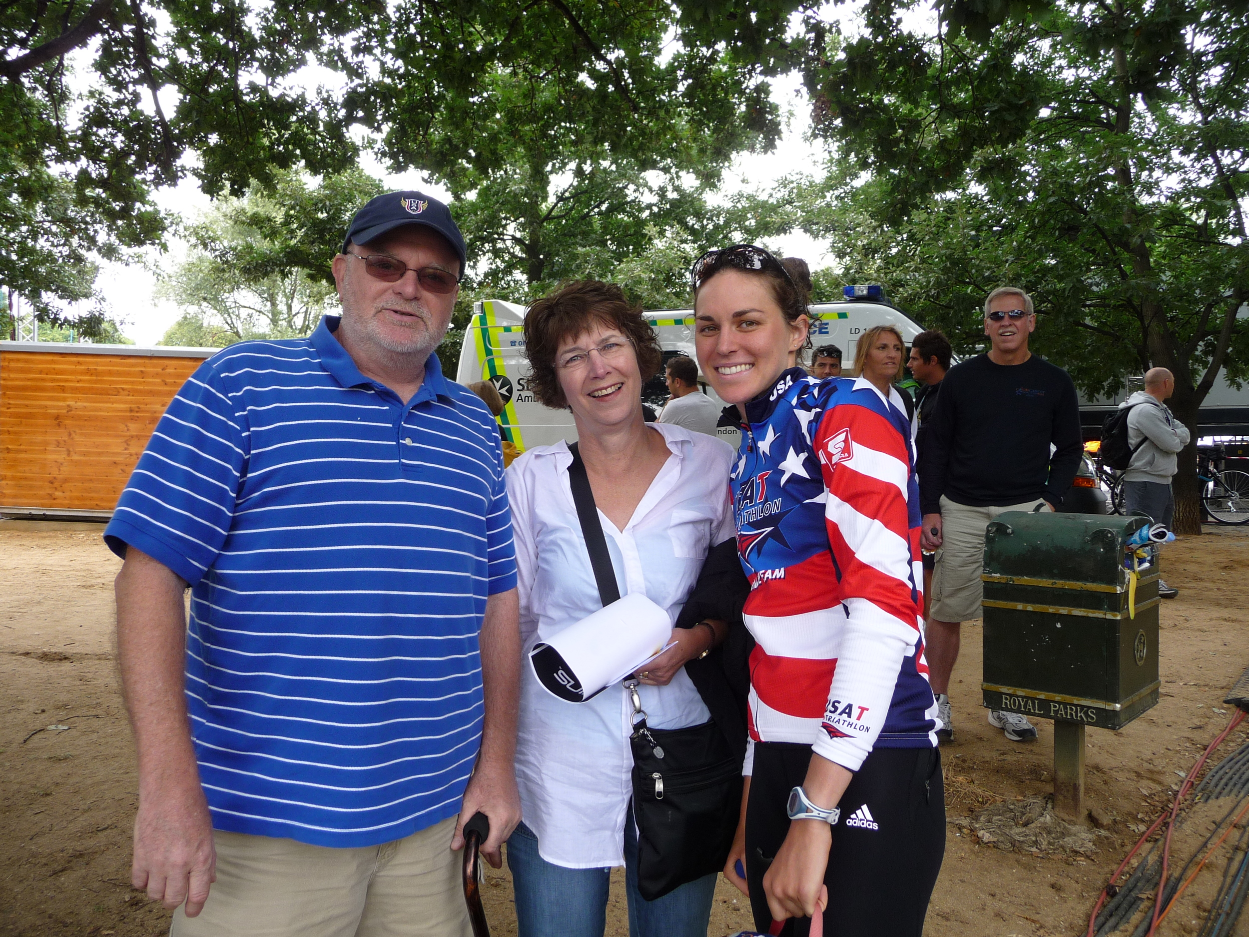 2011 London qualification with parents Joel and Nancy