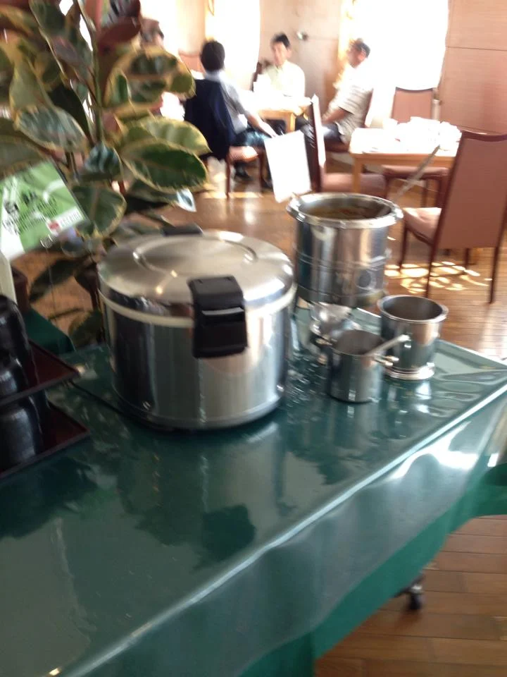 The ginormous rice cooker at breakfast. I literally ate rice for breakfast, lunch, and dinner.