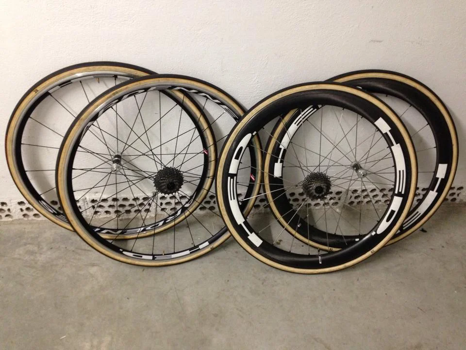HED Ardennes tubulars are for the rain. HED Stinger 4's are for other conditions.