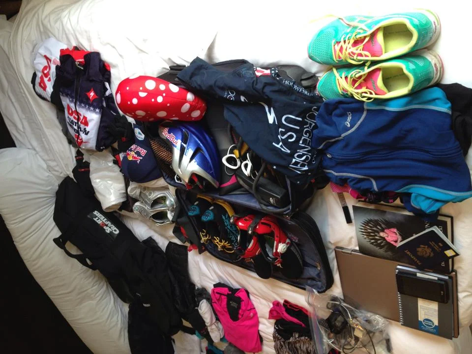 Close up of my carry-on items.