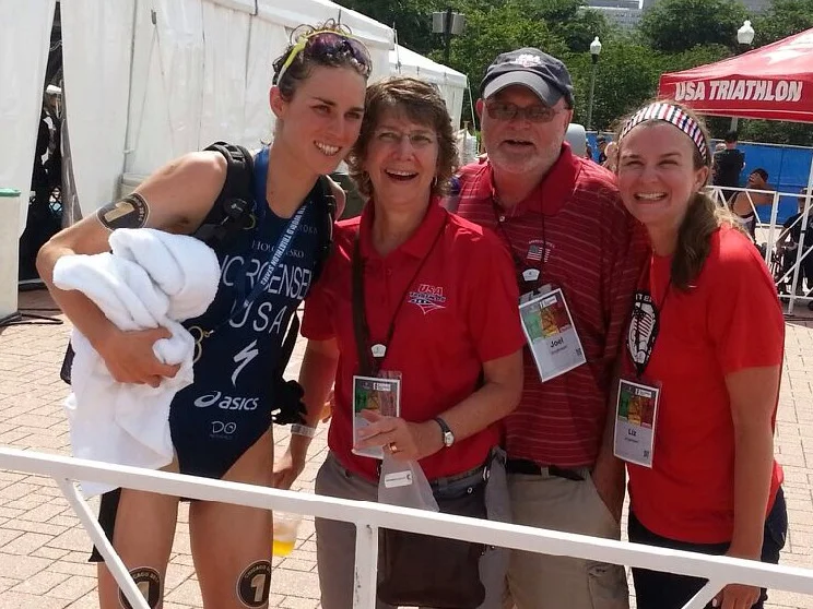 Me with my mom, dad, and sister Elizabeth after the race