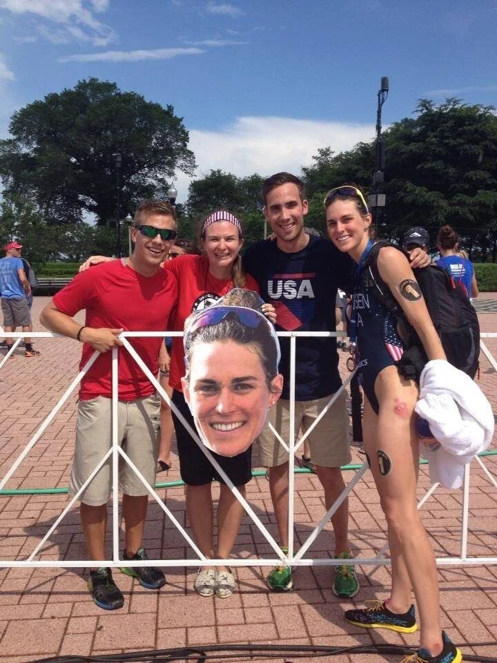 These two guys drove 1000 miles one way to watch me race - I have the best fans! Thank you