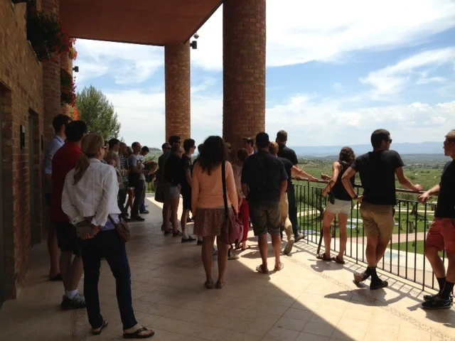 The Wollongong Wizards enjoying the view at the winery