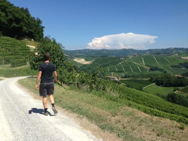 Walking to Elio Grasso. Beautiful!