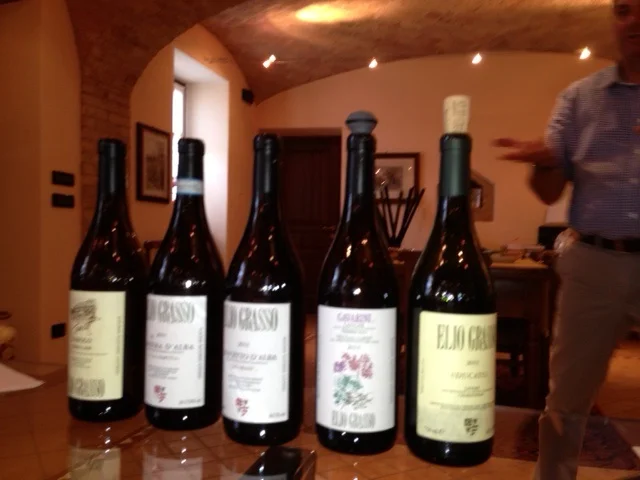 The wines we tasted at Elio Grasso
