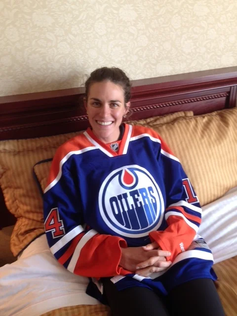 Pre race I received an Oilers jersey - how cool!?