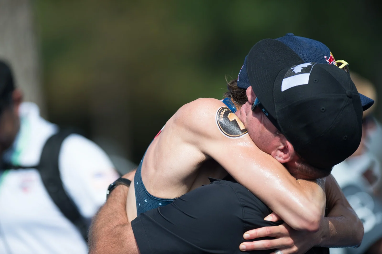 A rare hug from coach Jamie