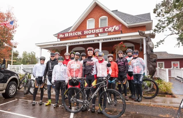 The wedding guests who didn't care how cold it was and decided to join us on a mountain bike ride.