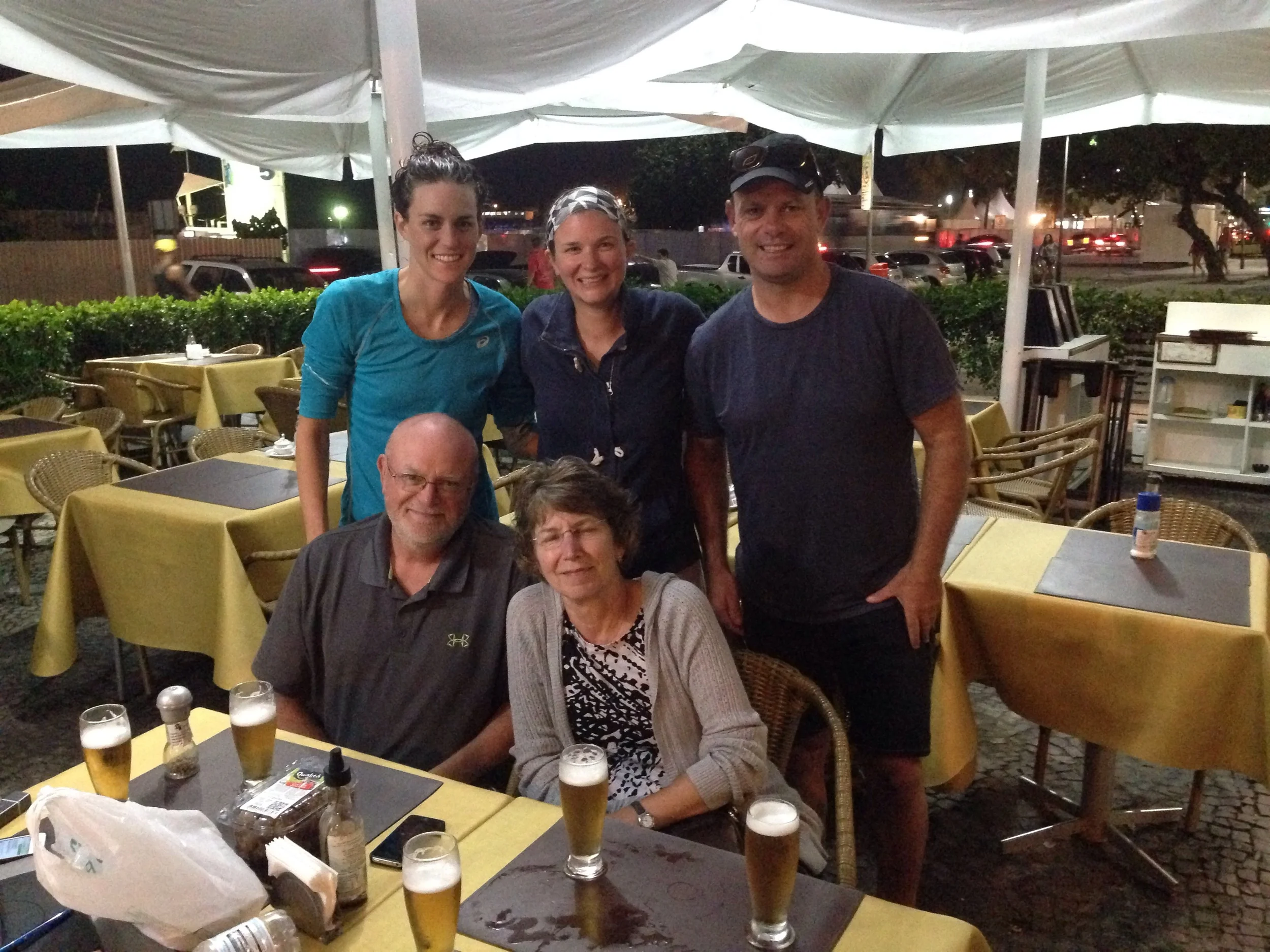 My family and Jamie pre race in Rio