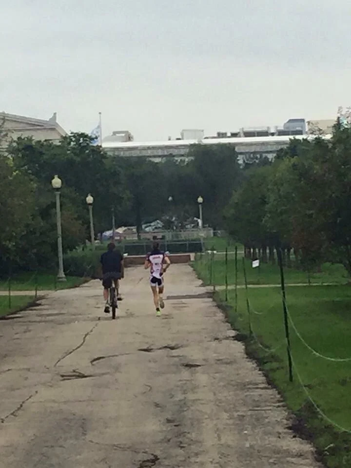 This is my run warm up an hour before race start