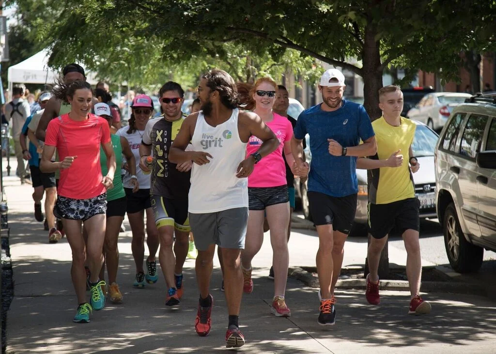 Leading a fun run with ASICS