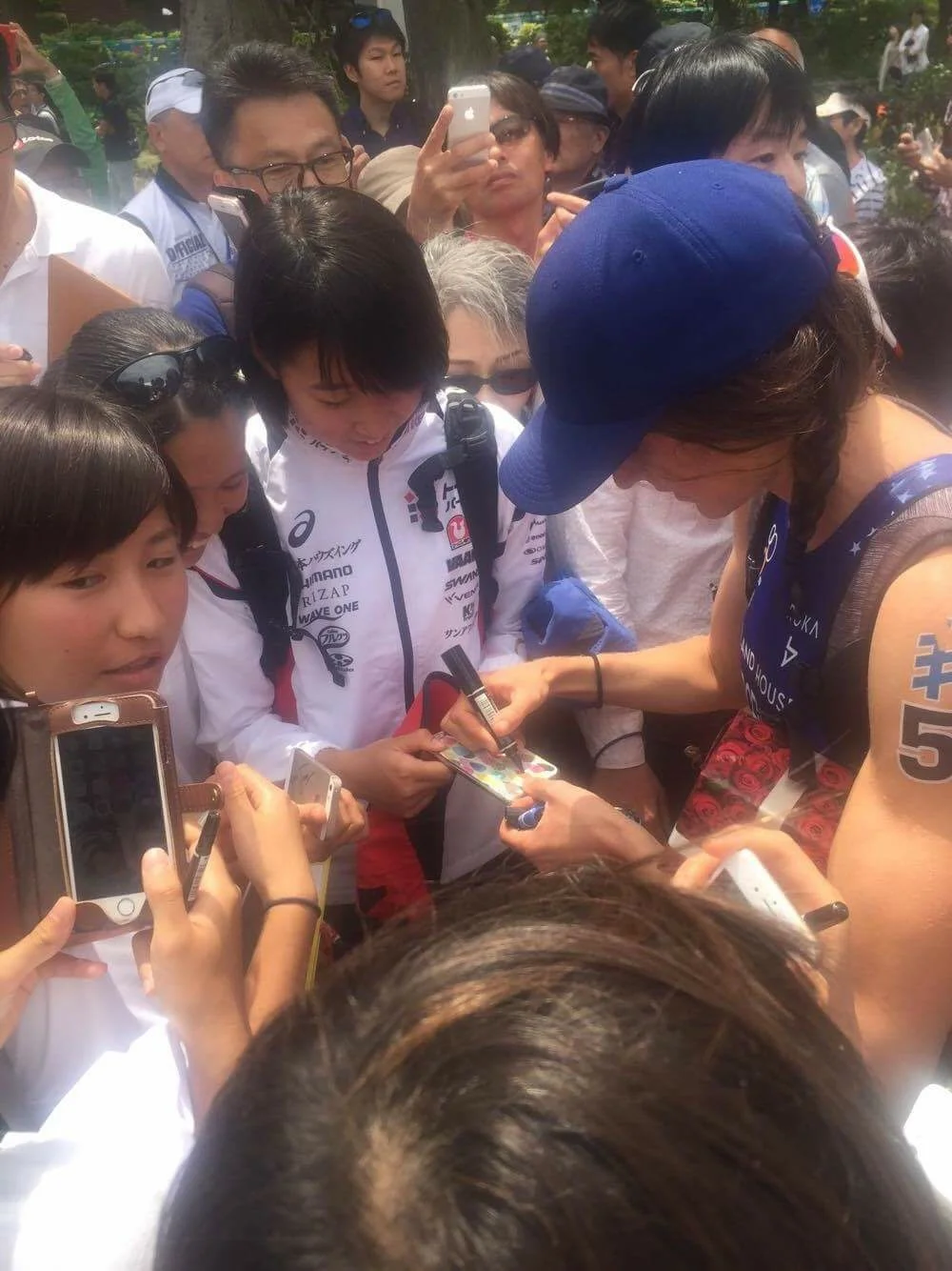 Post race signing phones