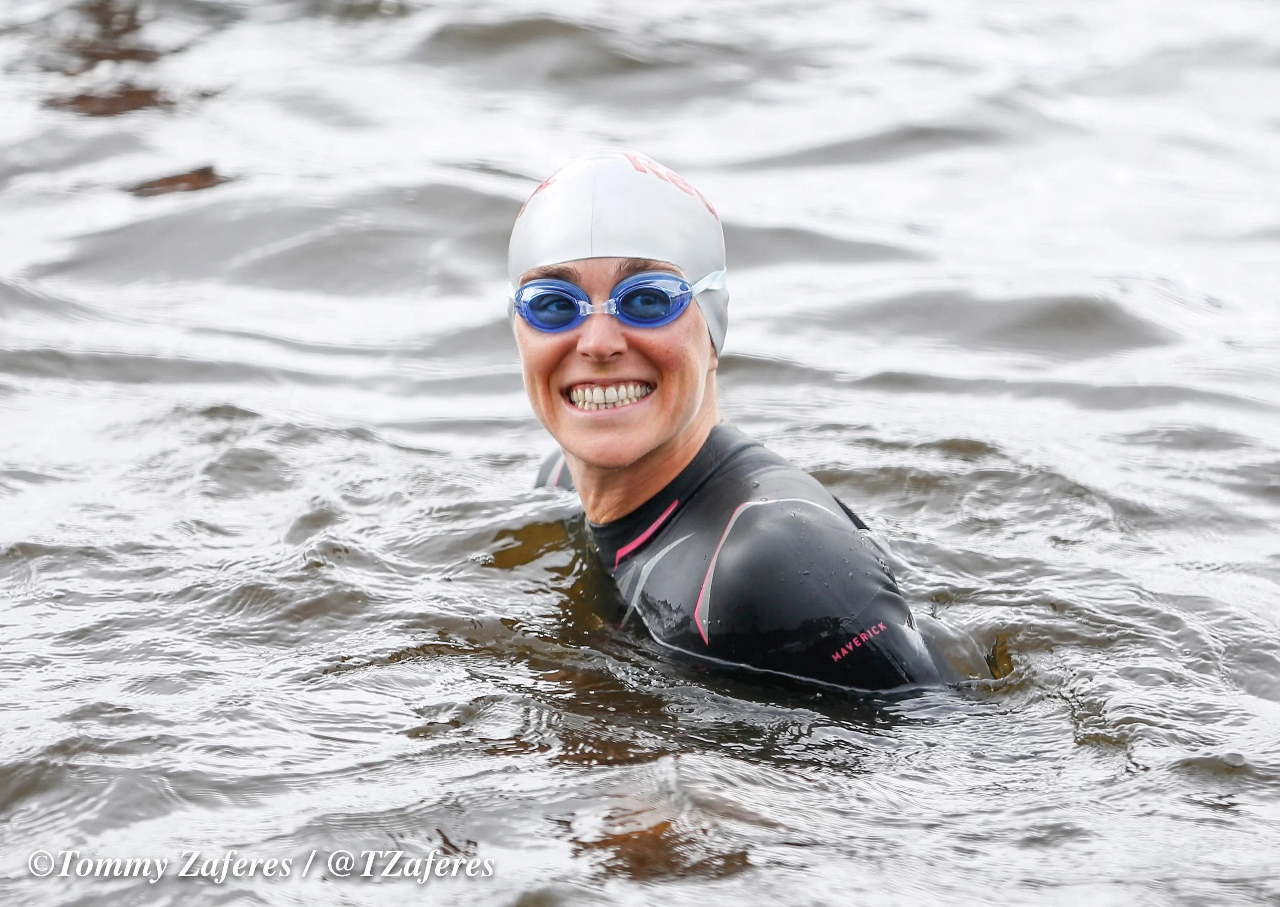 Pre race swim. Photo credit: Tommy Zaferes 