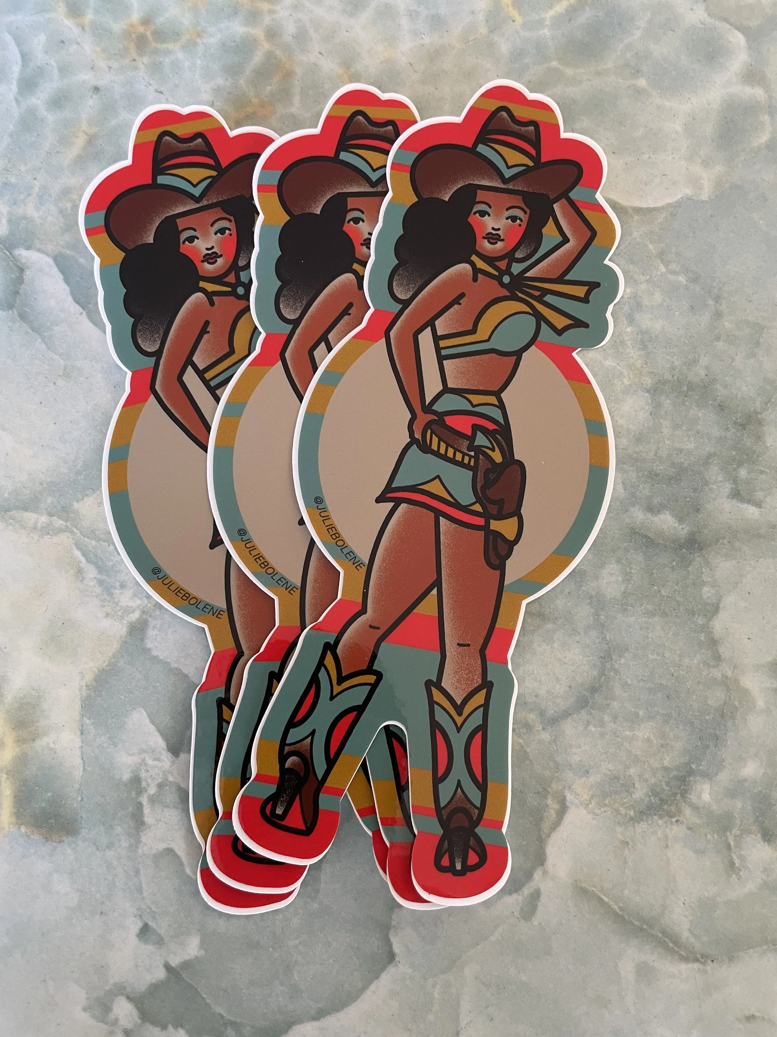 Cowgirl Sticker 4”