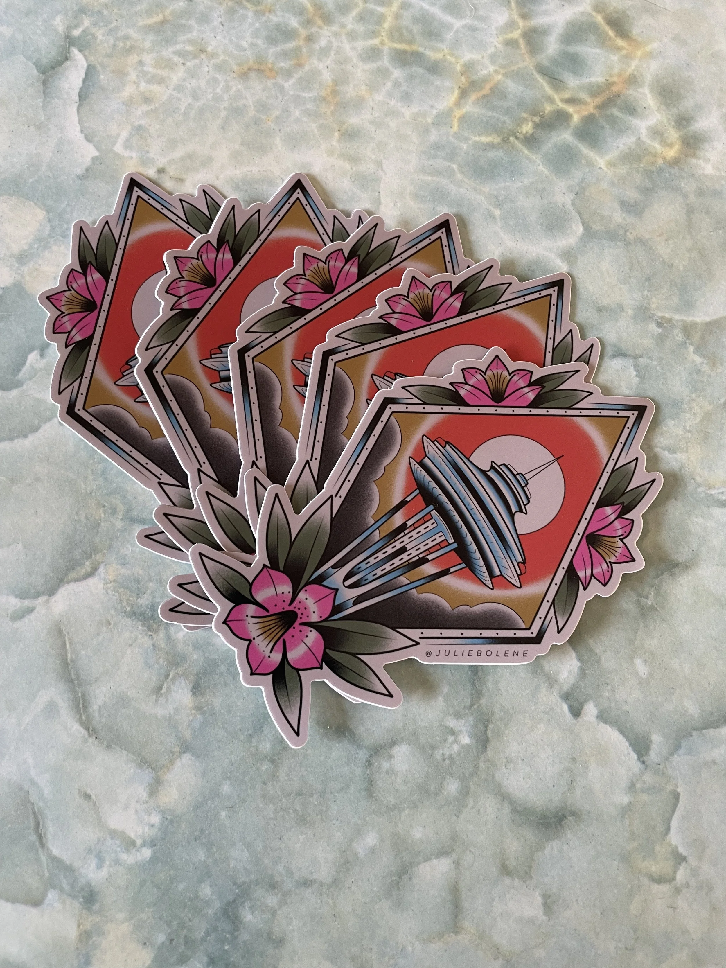 Space Needle Sticker 5”