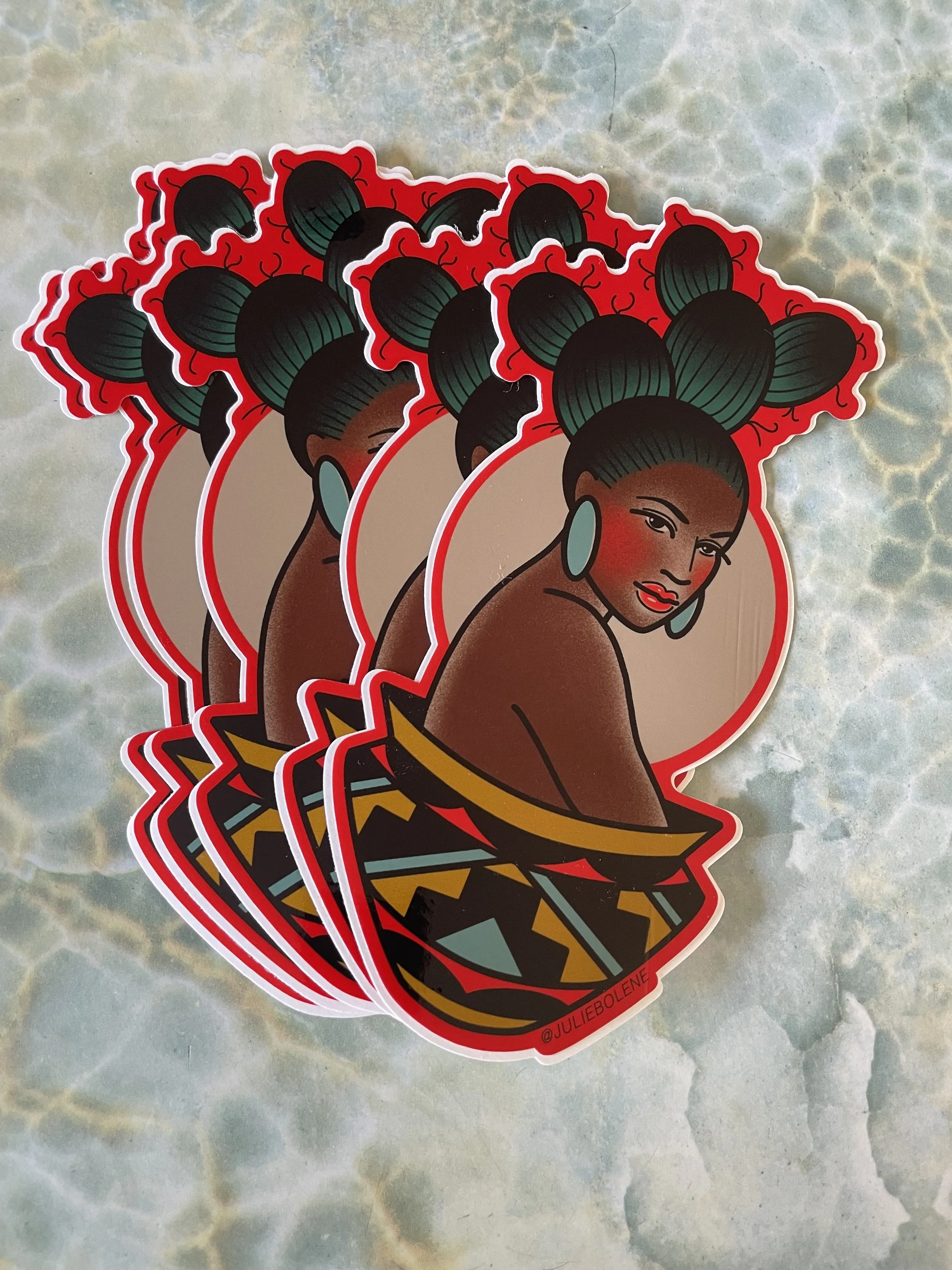 Cactus Babe Red Sticker 4”