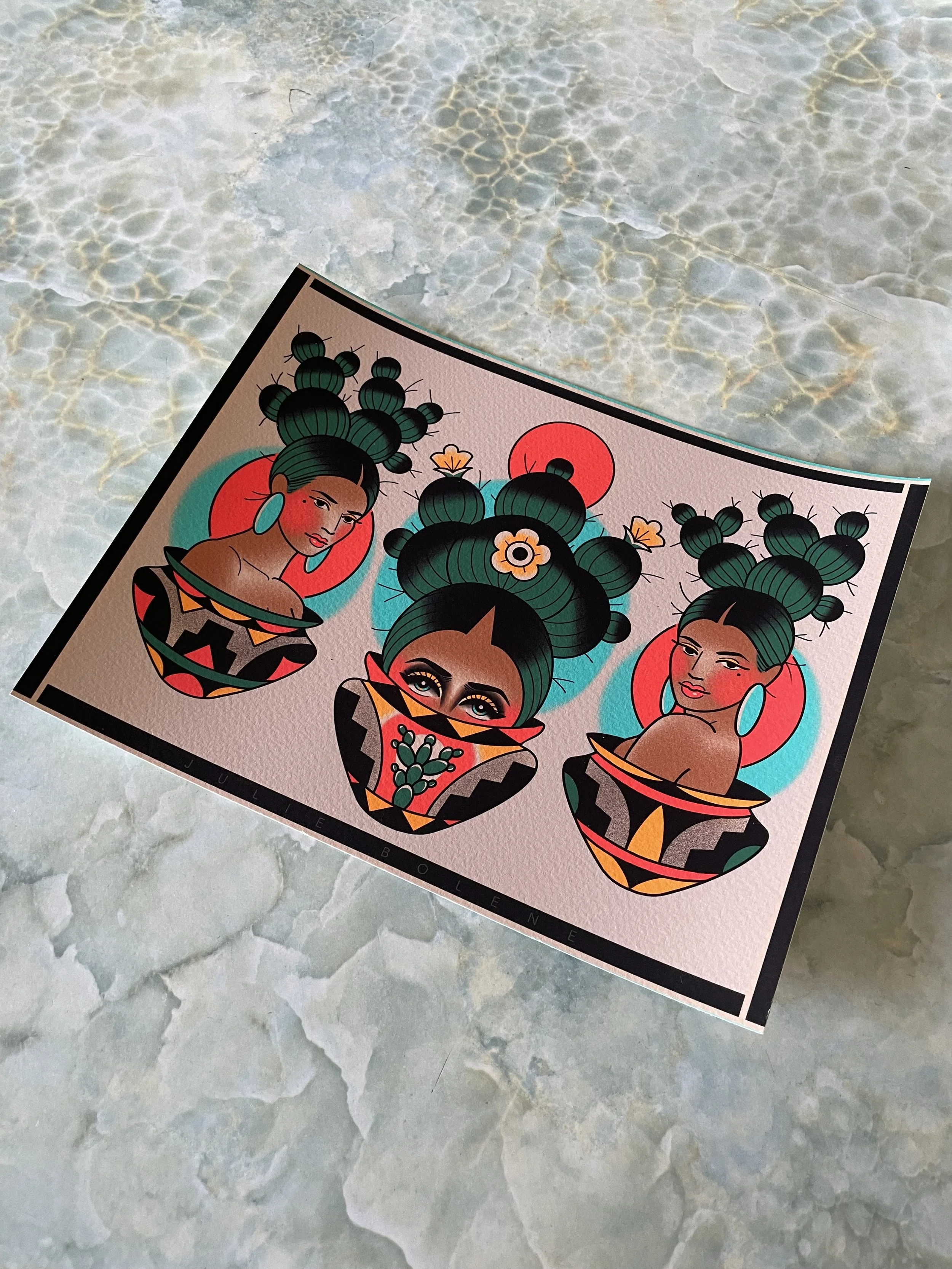 Cactus Babes Print 8x10