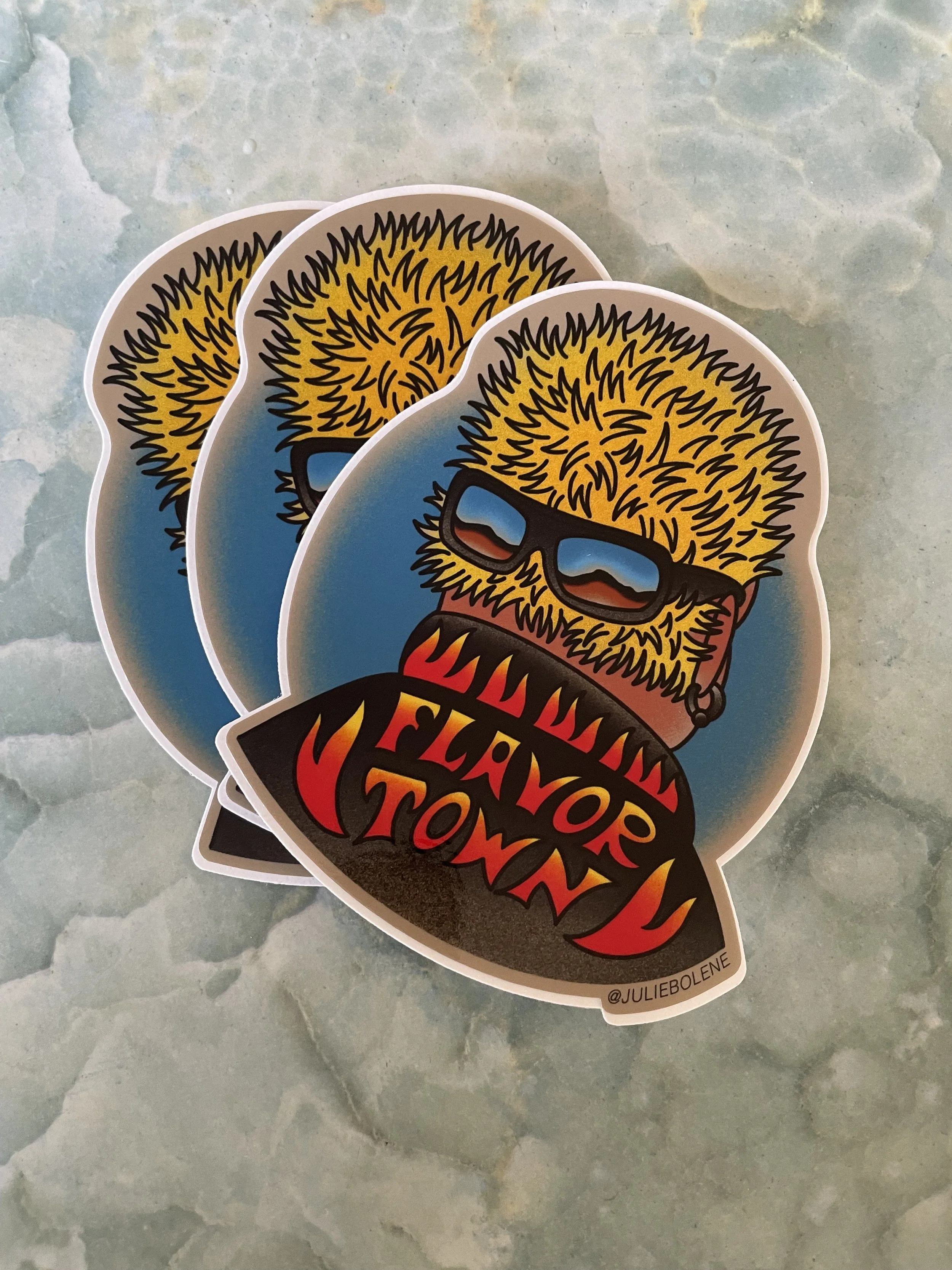 Flavor Town Sticker 4”