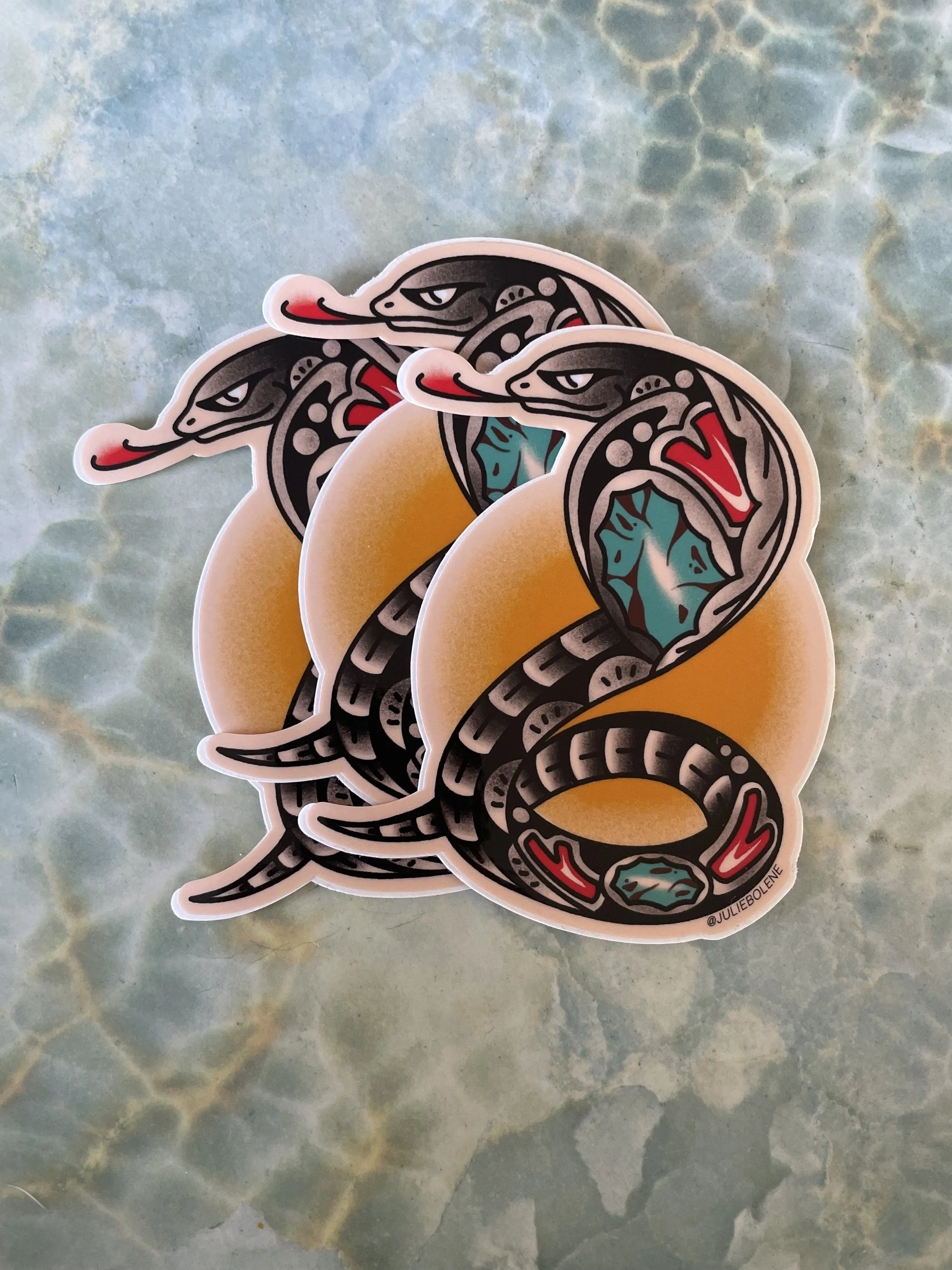 Snake Sticker 3”