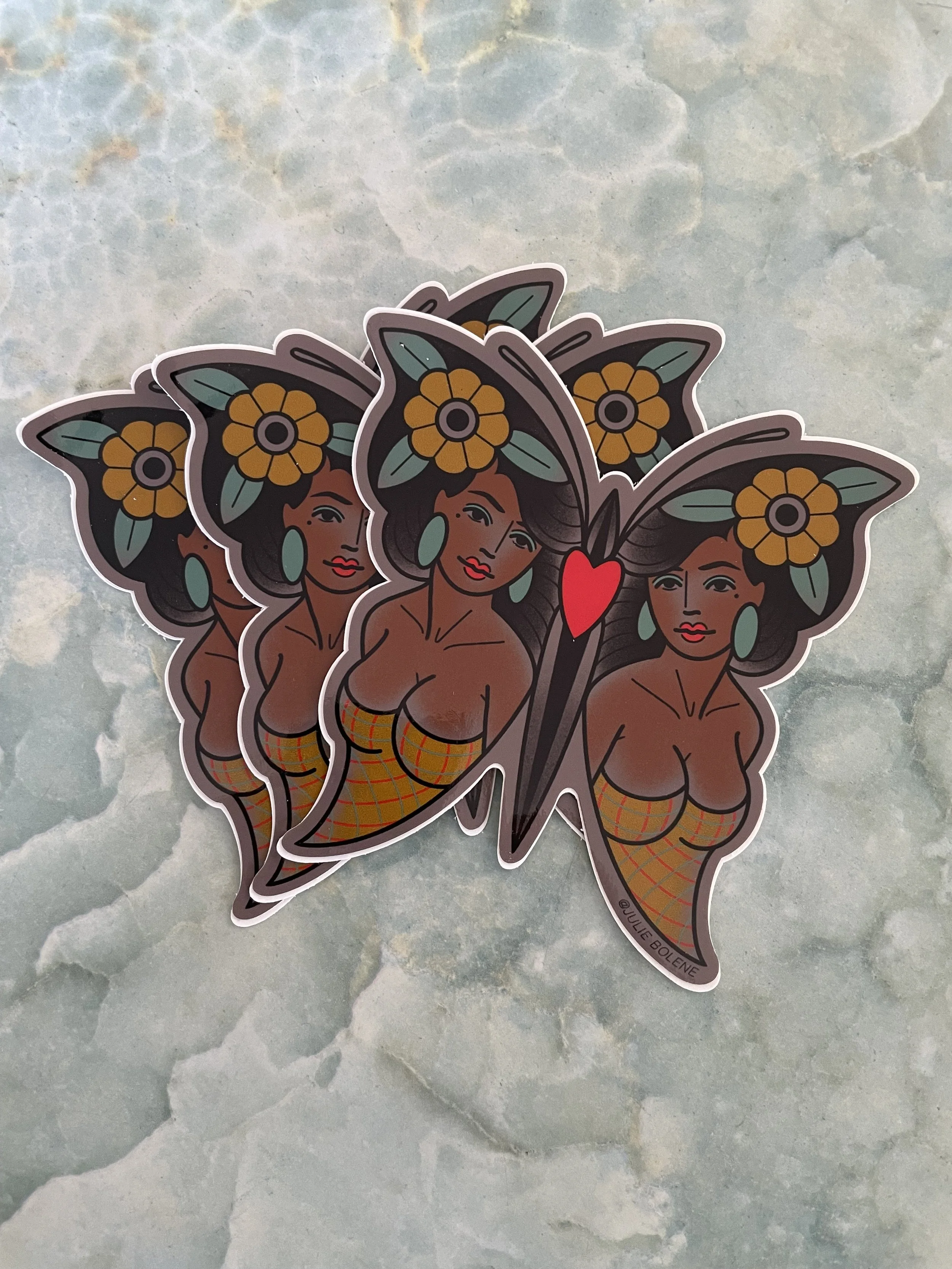 Butterfly Babe Sticker 4”