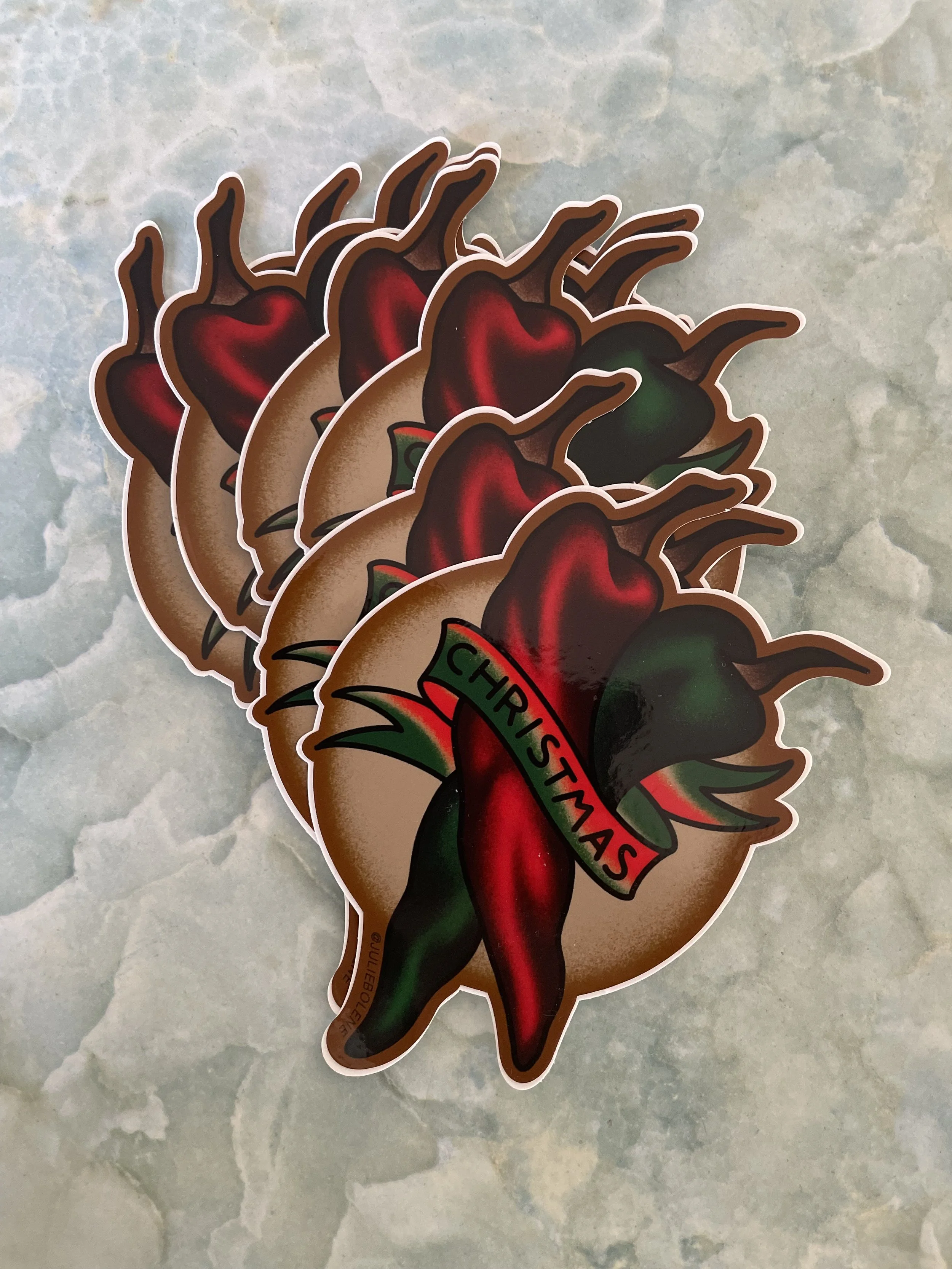 Christmas Chile Sticker 4”