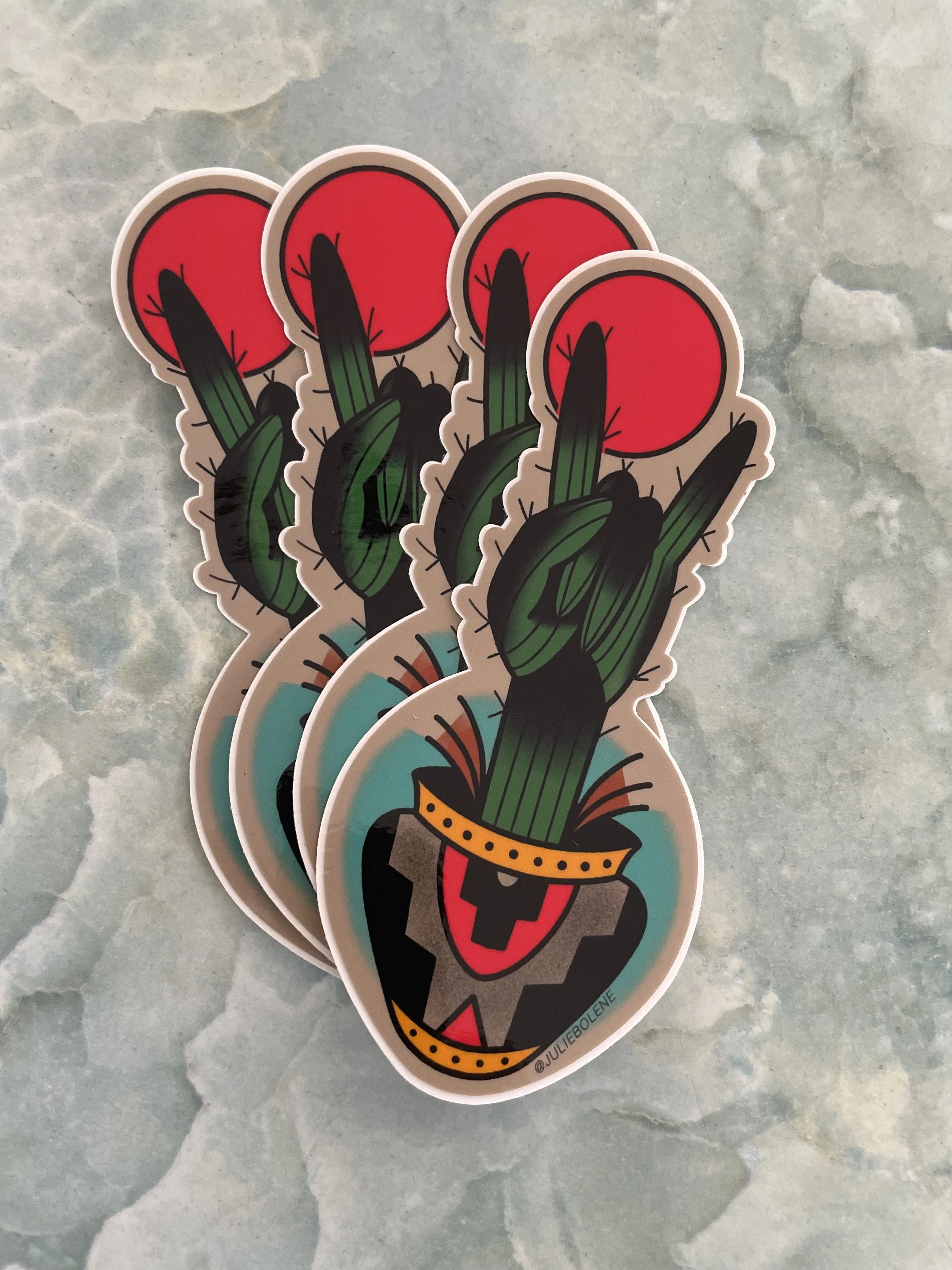 Hell Yeah Cactus Sticker 4”
