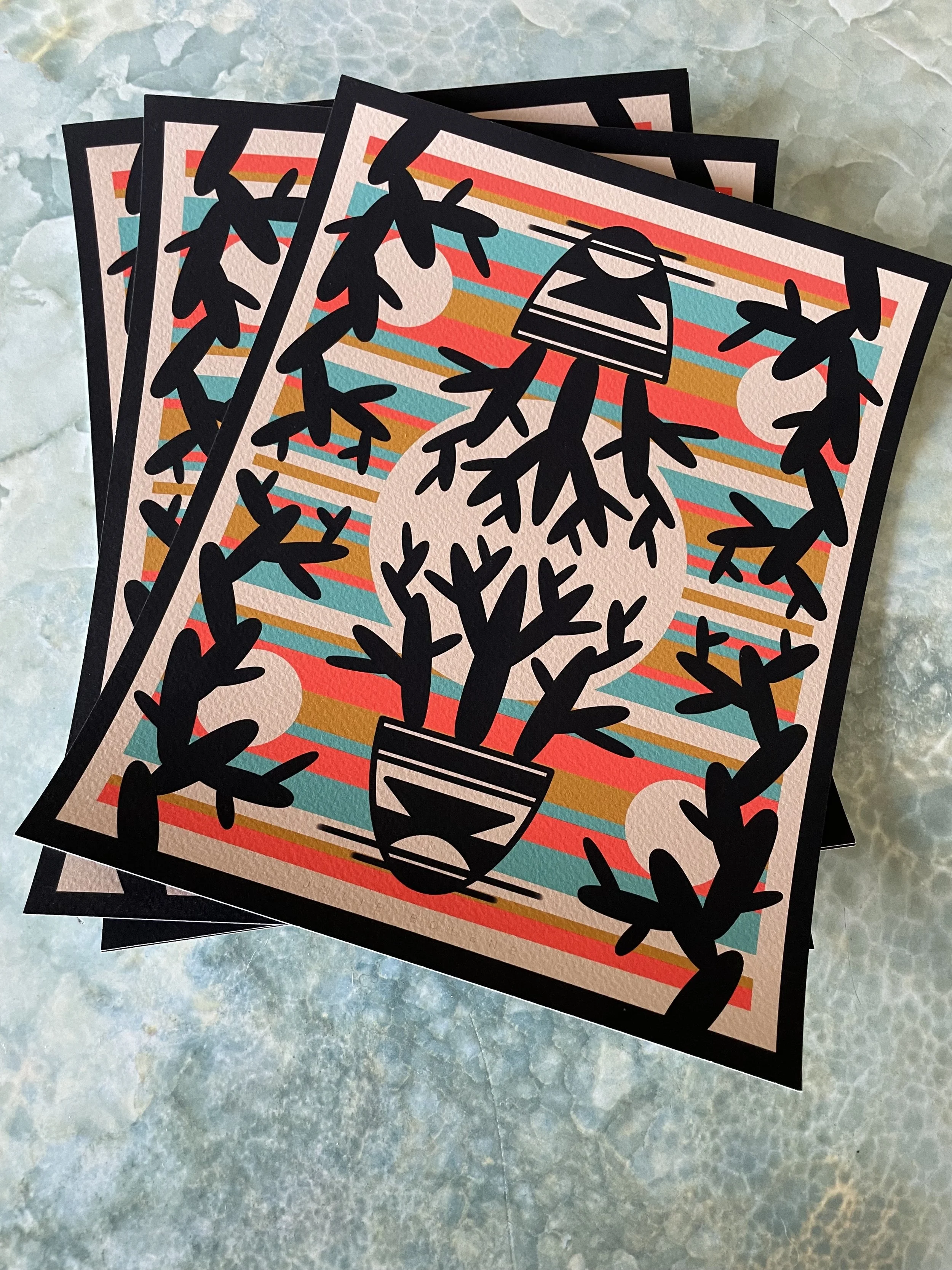 Sarape Cactus Print 8x10