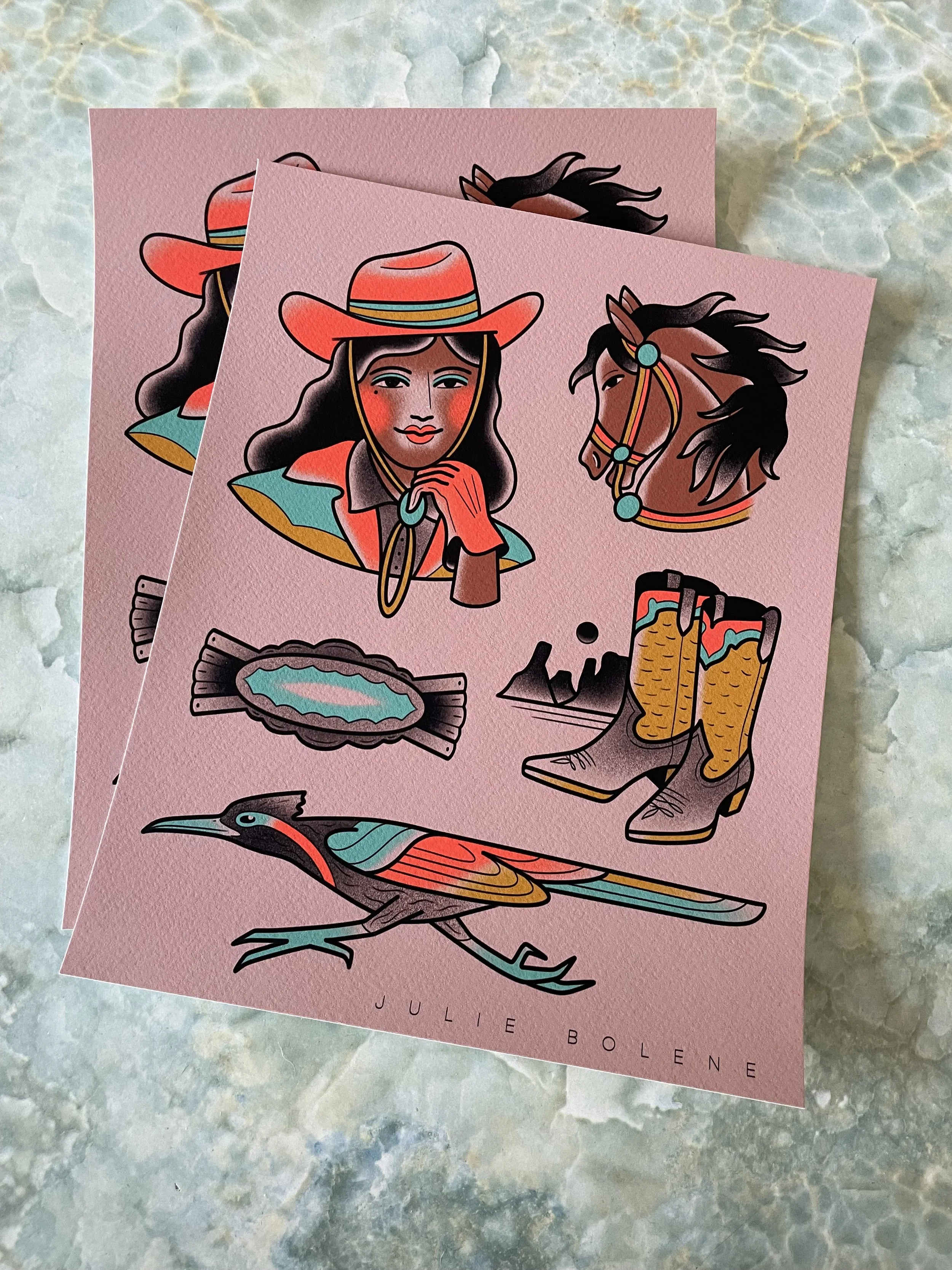 Cowgirl Boots Print 8x10
