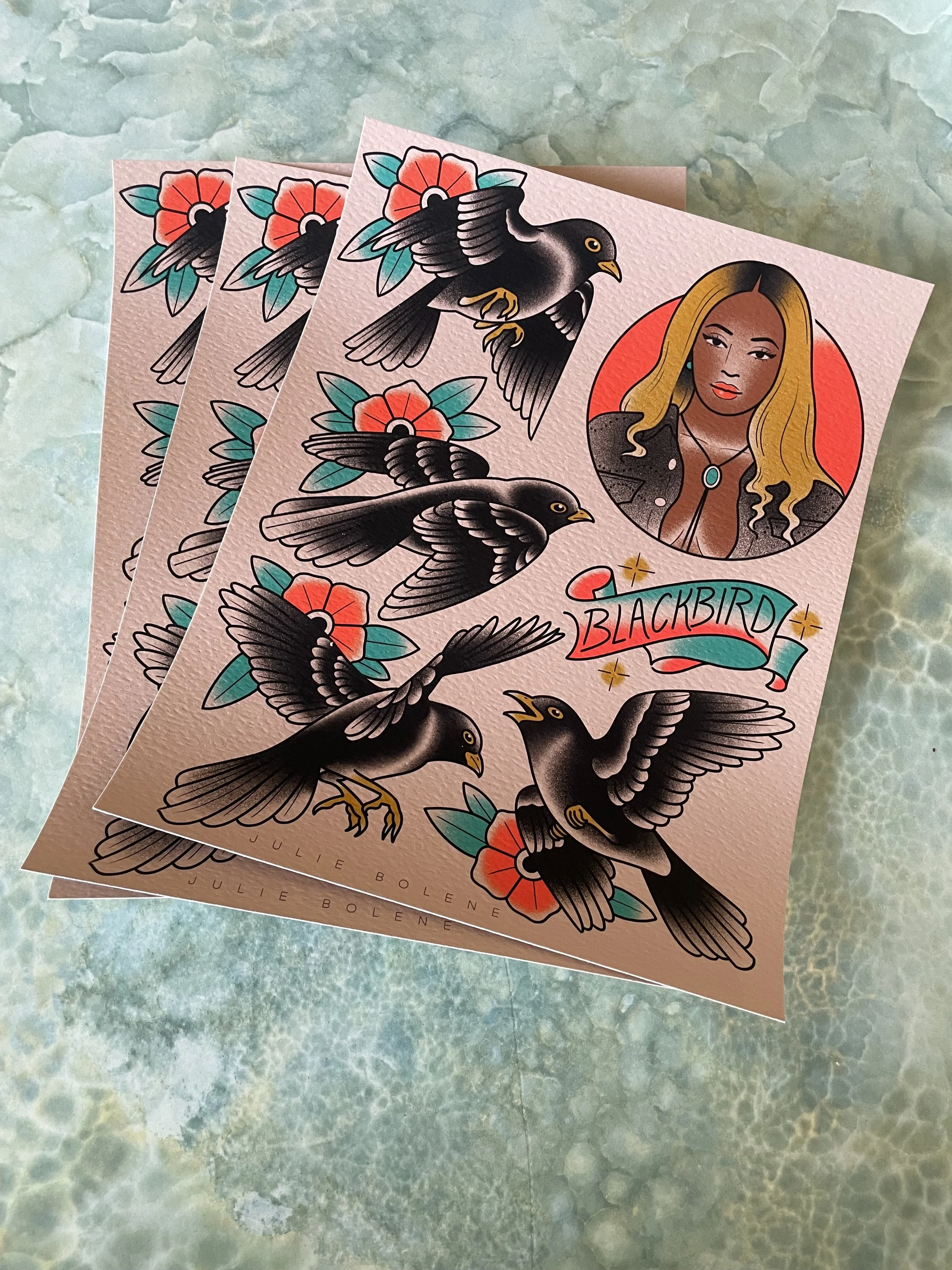 Blackbird Print 8x10