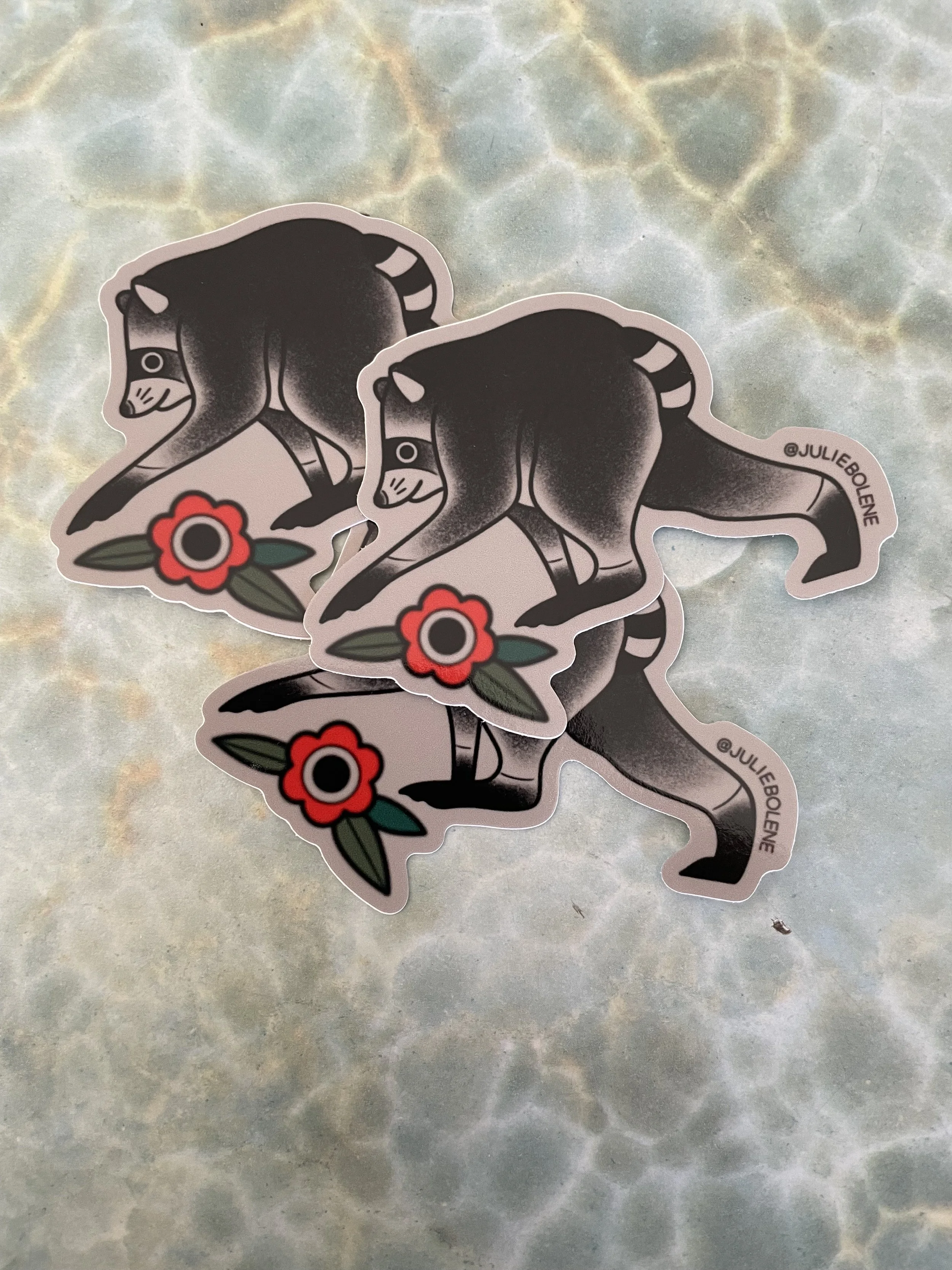 Jimothy Red Flower Sticker 3"