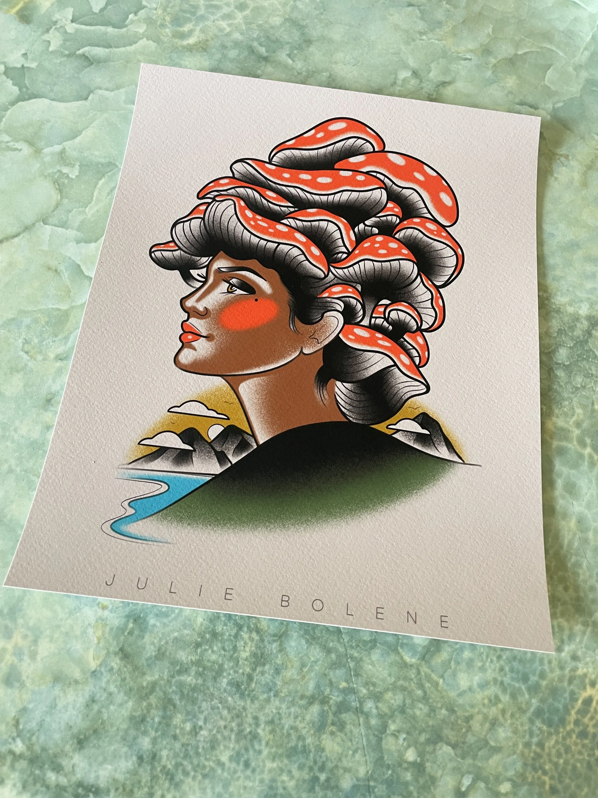 Mushroom Babe Print 8x10