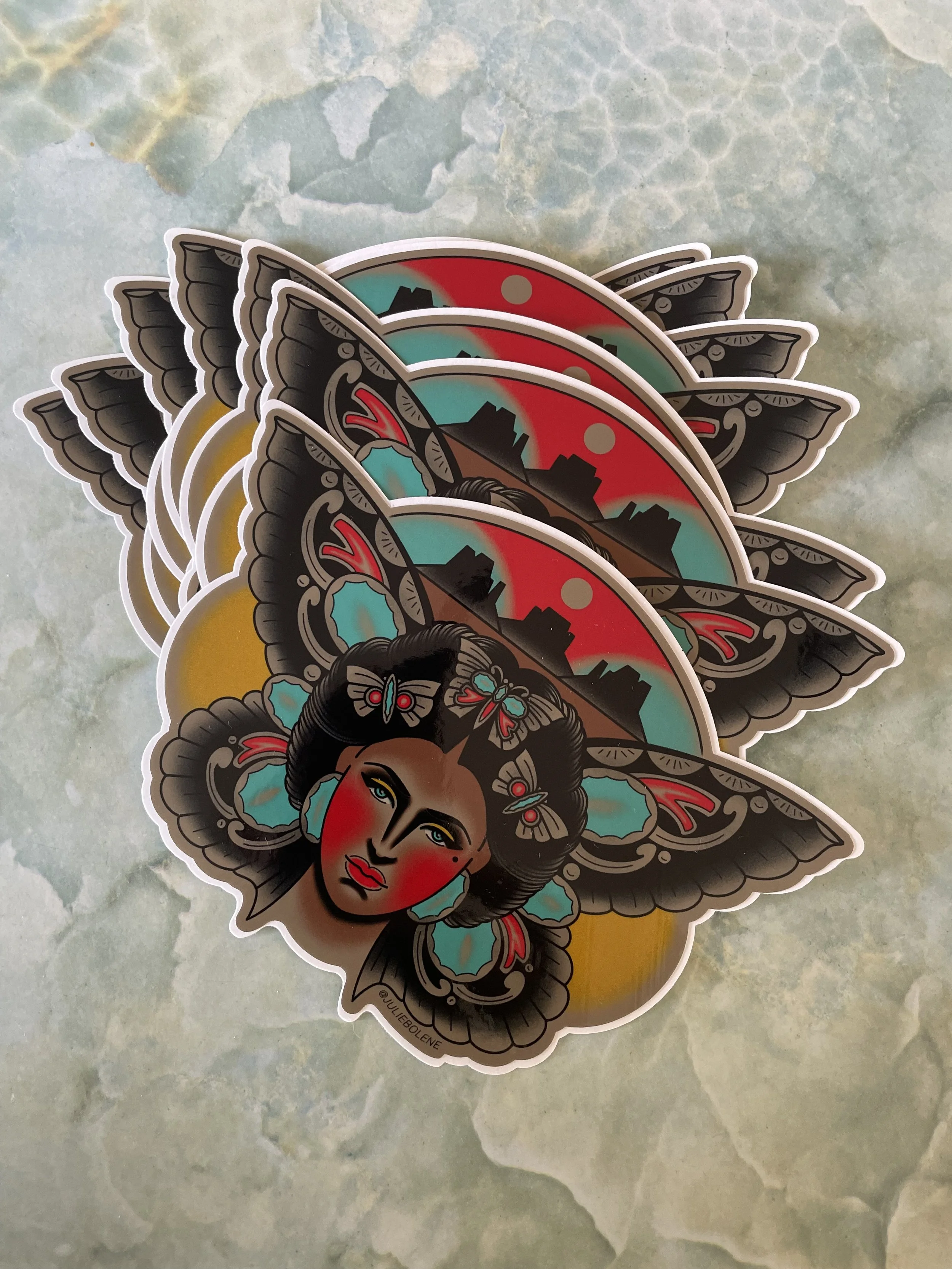 Desert Butterfly Sticker 5”