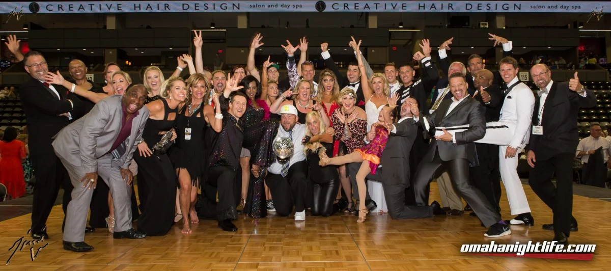Omaha Ballroom's participants at their charity event, Dancing with the Omaha Stars