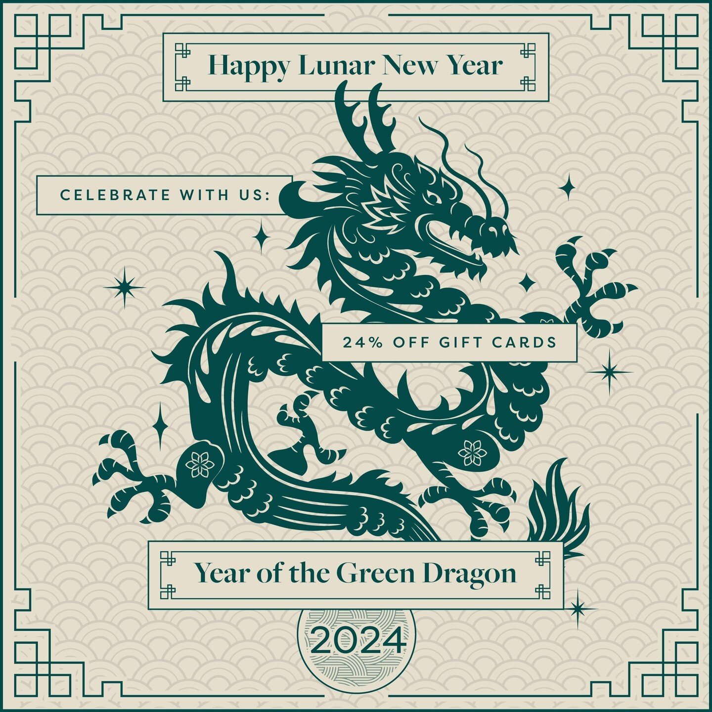Offer ends TOMORROW! ⁠
GET 24% OFF RITUAL GIFT CARDS⁠
Gift the energy and beauty of the Green Dragon to yourself or a loved one! 🐲 Use code DRAGON24 at the gift cards link in bio.⁠
⁠
Celebrating the Year of the Dragon 🐲🐉⁠
Representing change, new 