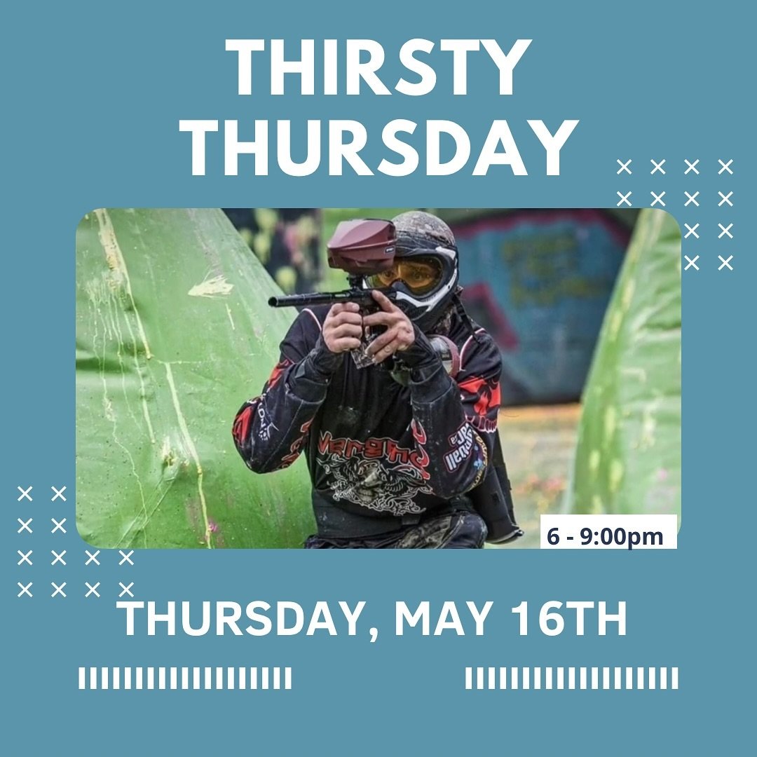 Thirsty Thursday tonight! 6-9pm on the arena. Hope to see all you ballers out! 

 
 
 
 
 

#braggcreek #yyc #calgary #alberta #canada #outdoors #extremesports #paintball  #growpaintball #paintball4life #paintballing #paintballers #paintballtime #pai