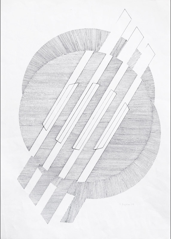 Senza titolo, 1973 china su carta, 65x45,5cm