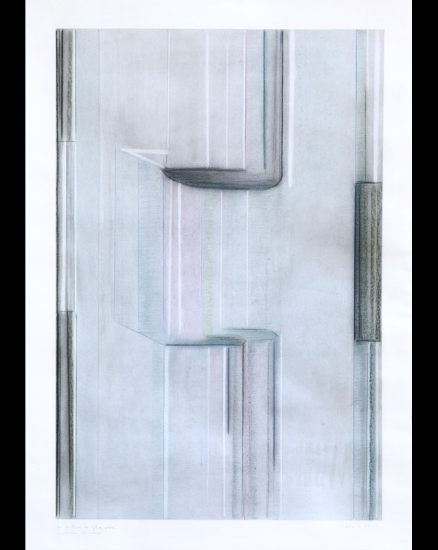Sensazione di colore, 1977 matite e pastelli su carta, 70x50 cm