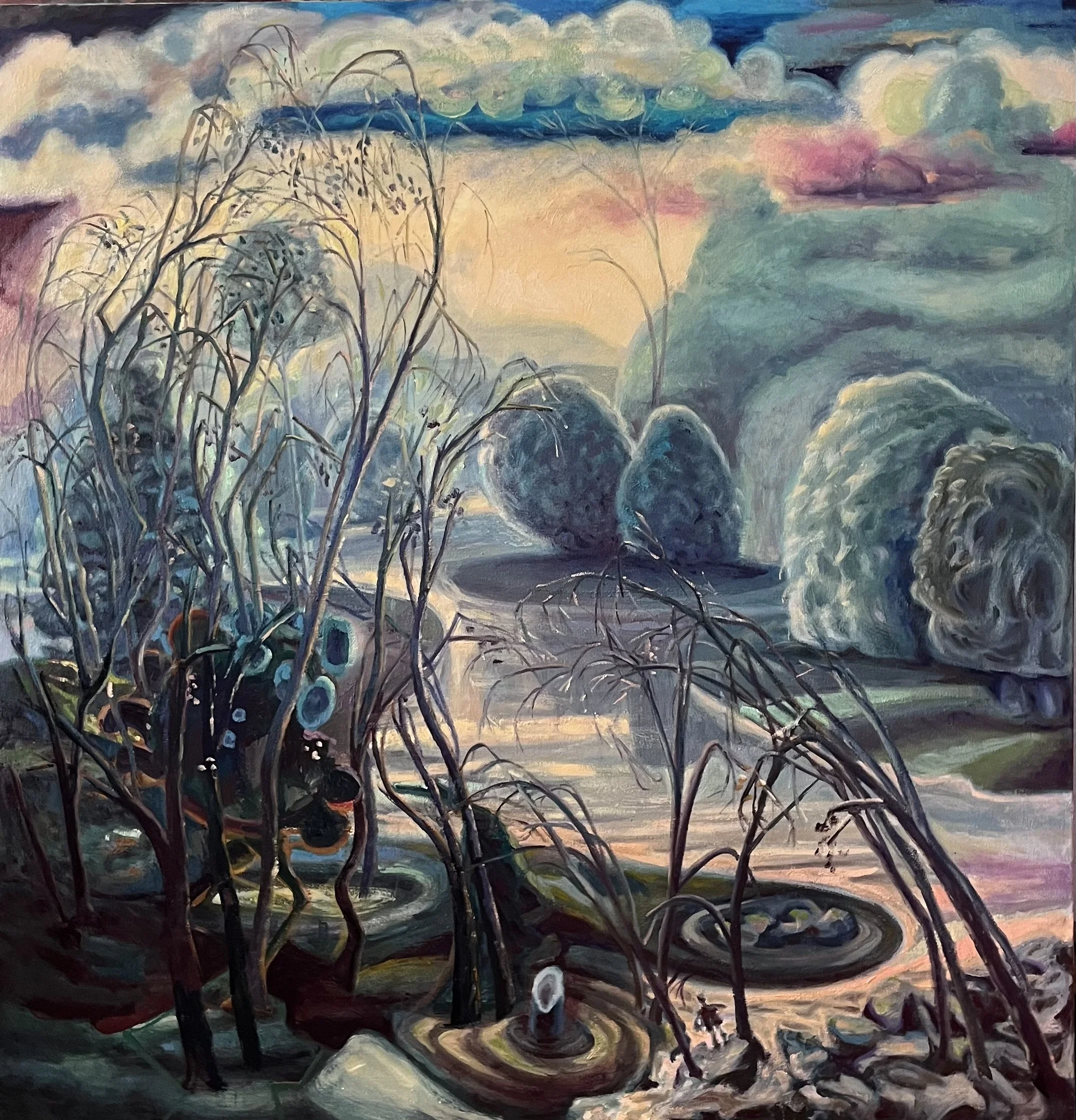 Stump, 50” x 48”, oil on canvas, 2024