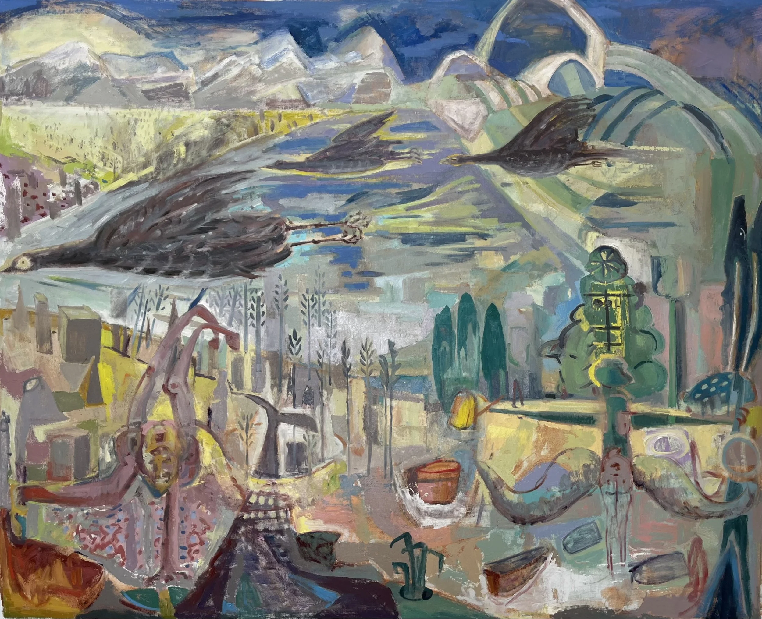 Migration, 54” x 66”, oil on canvas, 2024