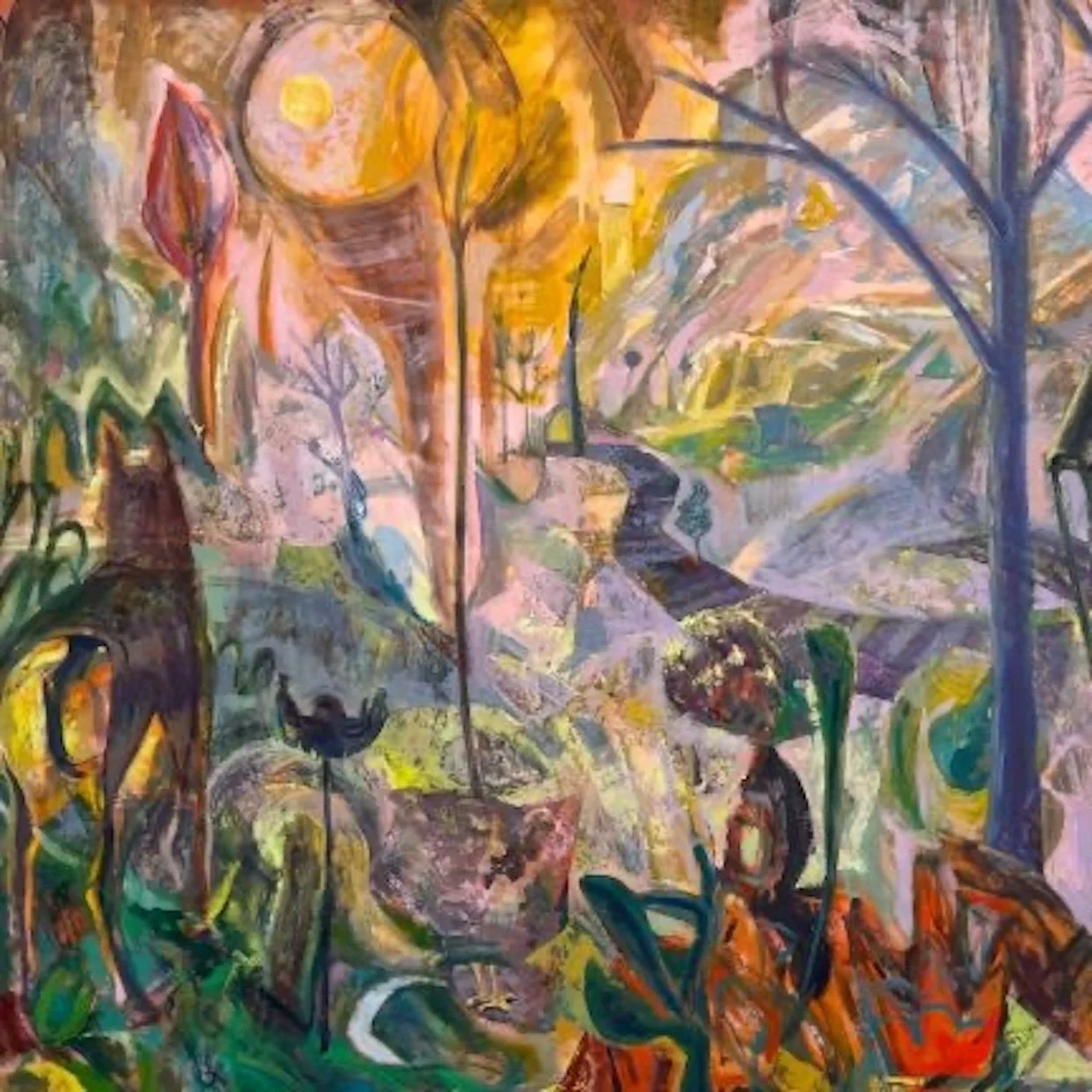 Travelers, 52” x 54”, oil on canvas, 2024