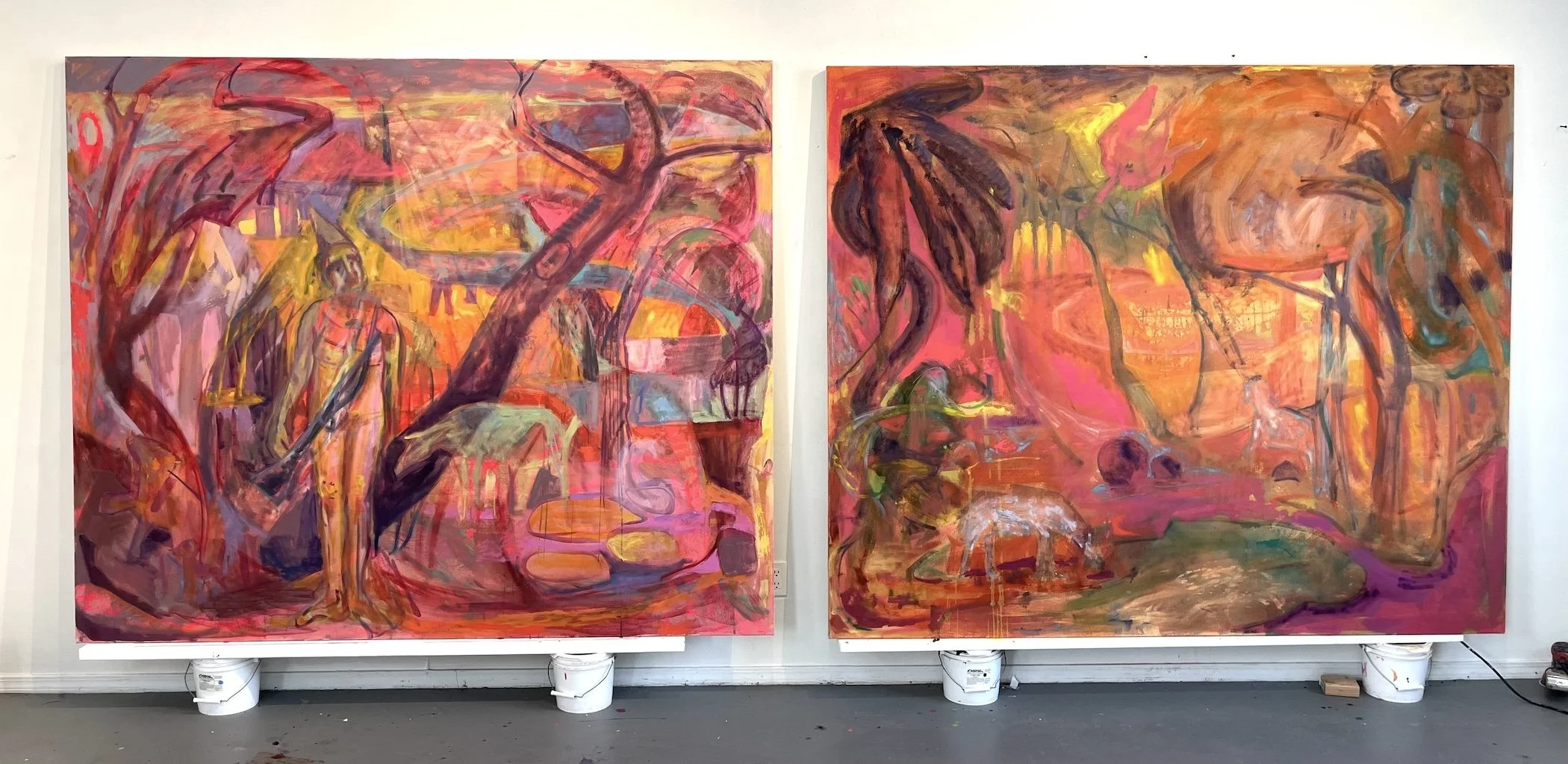 Pierrot and Landscape