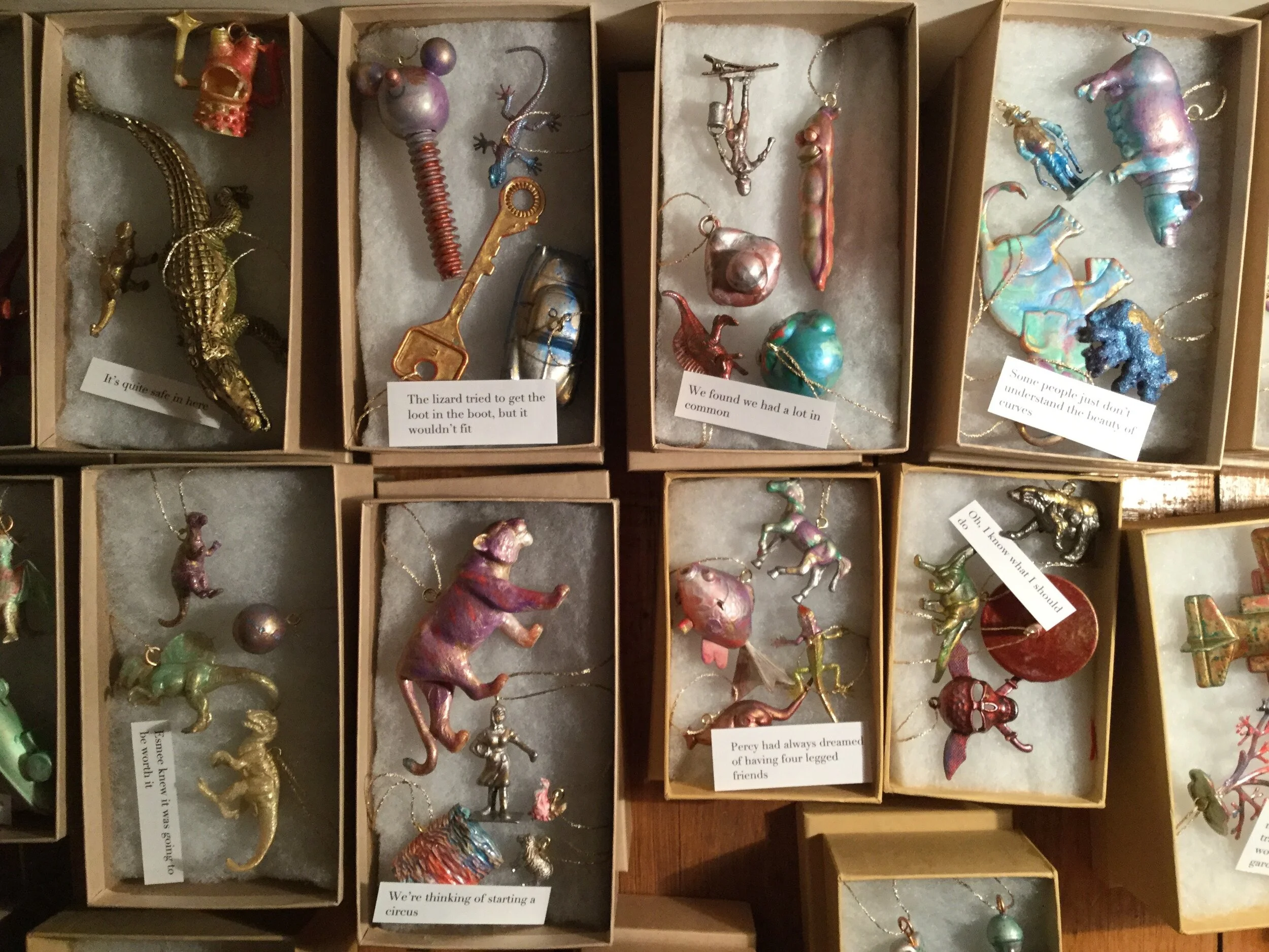  Boxes of decorations for the Christmas tree.  With Mark Hewitt 