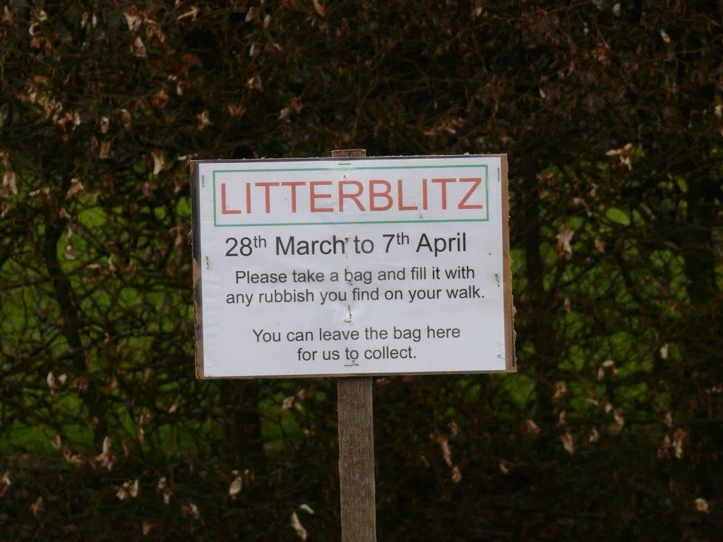 Look out for our Litterblitz signs where you will be able to collect a bin bag for the rubbish you find. 