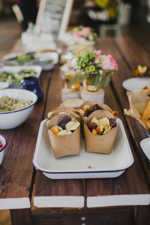 I really loved how the food looked served in my Falcon Enamelware collection. 