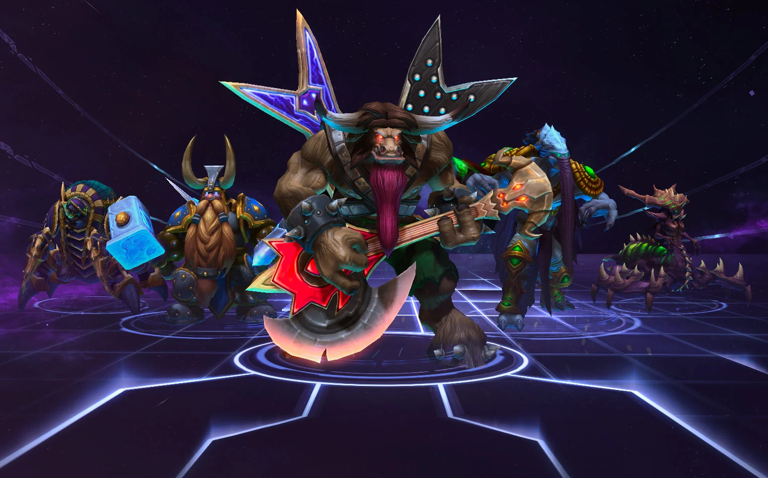 Image of Heroes of the Storm characters from Blizzard.